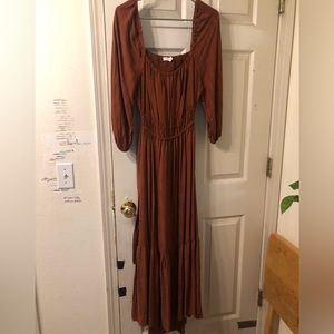 Lush rust color maxi dress